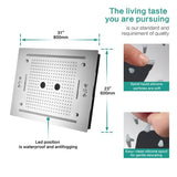 Cascada Venice 23"x31" Music LED Shower System - Cascada Showers
