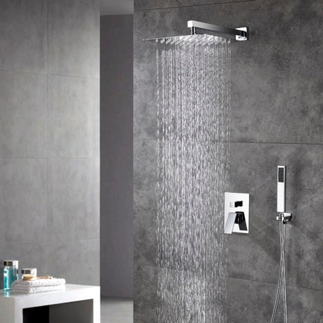 12” Cascada Geneva Shower Set: Rain Shower Head and Handheld Showerhead Combo