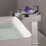 Color Changing LED Waterfall Vessel Faucet - Cascada Showers