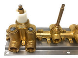Contemporary 4-Knob Thermostatic Valve - Cascada Showers