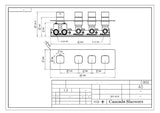 Contemporary 4-Knob Thermostatic Valve - Cascada Showers