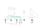 Deck Mounted Water Power Square LED Sink Faucet, Polished Chrome - Cascada Showers