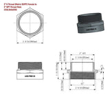 G Thread (Metric BSPP) Female to NPT Male Adapter - Lead-Free (2" x 2") - Cascada Showers