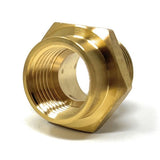 bspp to npt adapter, 3/4 male to 1/2 female reducer, 1/2 male to 3/4 female adapter, 3/4 male to 1/2 female adapter, 3/4 female to 1/2 male reducer, 1/2 female to 3/4 male adapter,  3/4 to 1/2 female adapter, g 3/4 to g 1/2 adapter, male bspp to female npt adapter, 3/4 to 1/2 adapter, 3/4 x 1/2 female adapter, 3/4 male to 1 inch female adapter, bspp to npt. G Thread (Metric BSPP) Male to NPT Female Adapter - Lead Free (3/4" x 1/2") - Cascada Showers