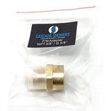 G Thread (Metric BSPP) Male to NPT Female Adapter - Lead-Free (3/8" x 3/8") - Cascada Showers