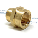 G Thread (Metric BSPP) Male to NPT Female Adapter - Lead-Free (3/8" x 3/8") - Cascada Showers