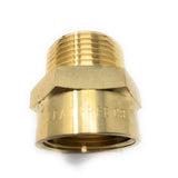 Threaded brass pipe adapter BSPP female to NPT male