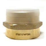 Lead-Free Brass G Thread Female to NPT Male Adapter - 2" x 2" - Cascada Showers