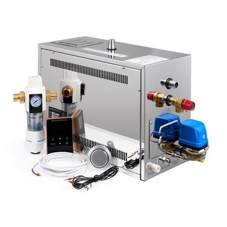 Cascada stainless steel bath steam generator unit front view