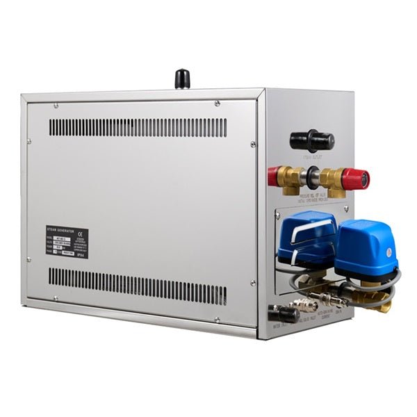 Power cable and plumbing connections for Cascada steam shower generator