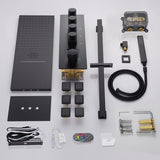 Naples 9"x26" LED Digital Music Shower System By Cascada Showers - Cascada Showers