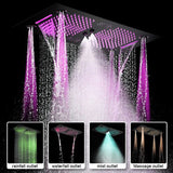 Pisa 16"x28" Matte Black LED Showerhead By Cascada Showers - Cascada Showers
